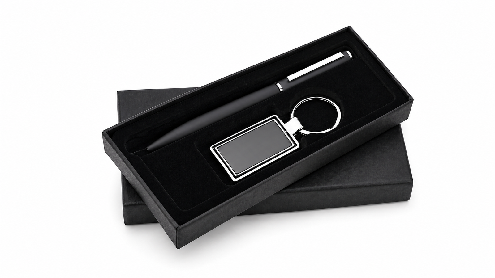 Black Executive Pen & Keychain Gift Set