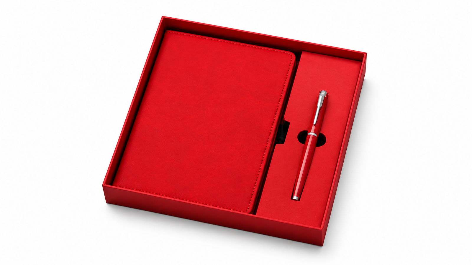 Red Executive Notebook & Pen Gift Set