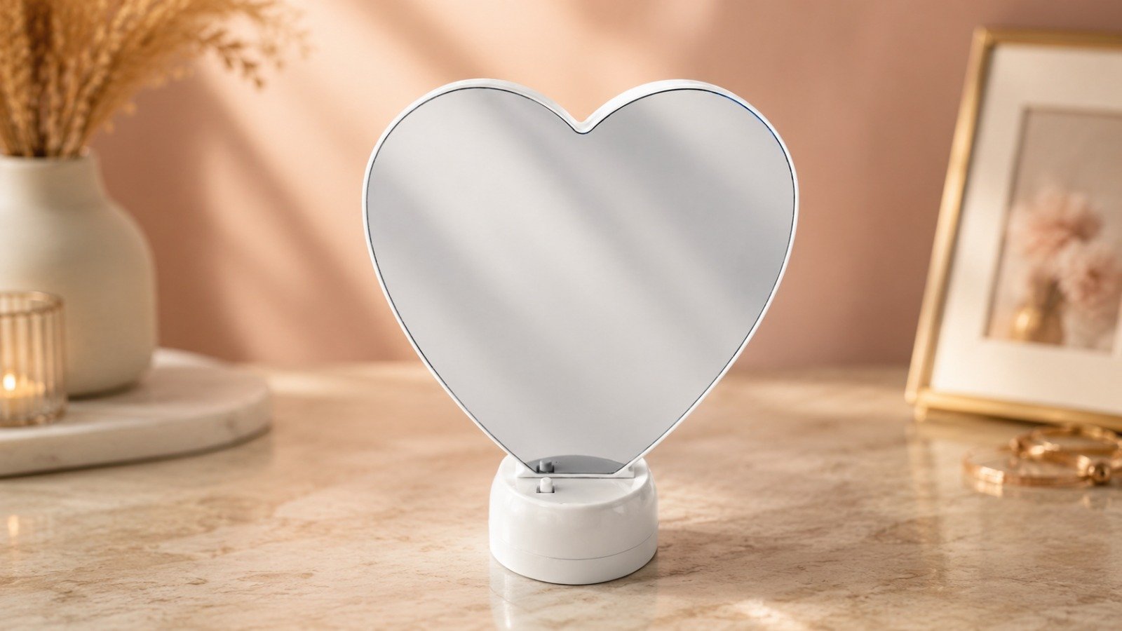 Premium Heart Compact Mirror