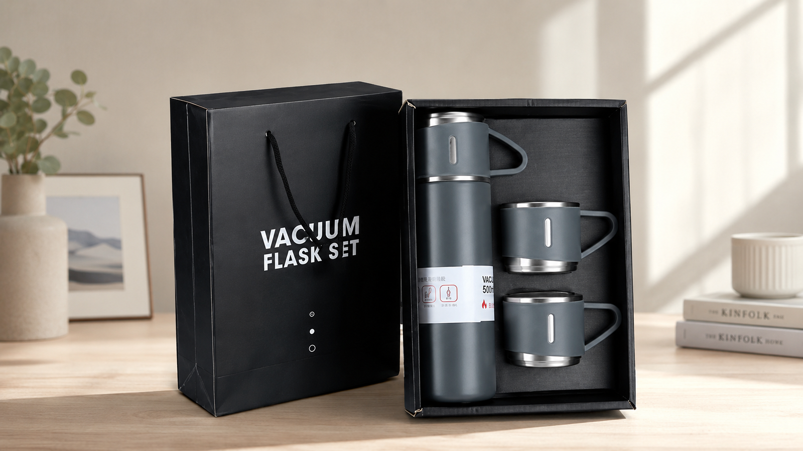 Premium Vacuum Flask Gift Set